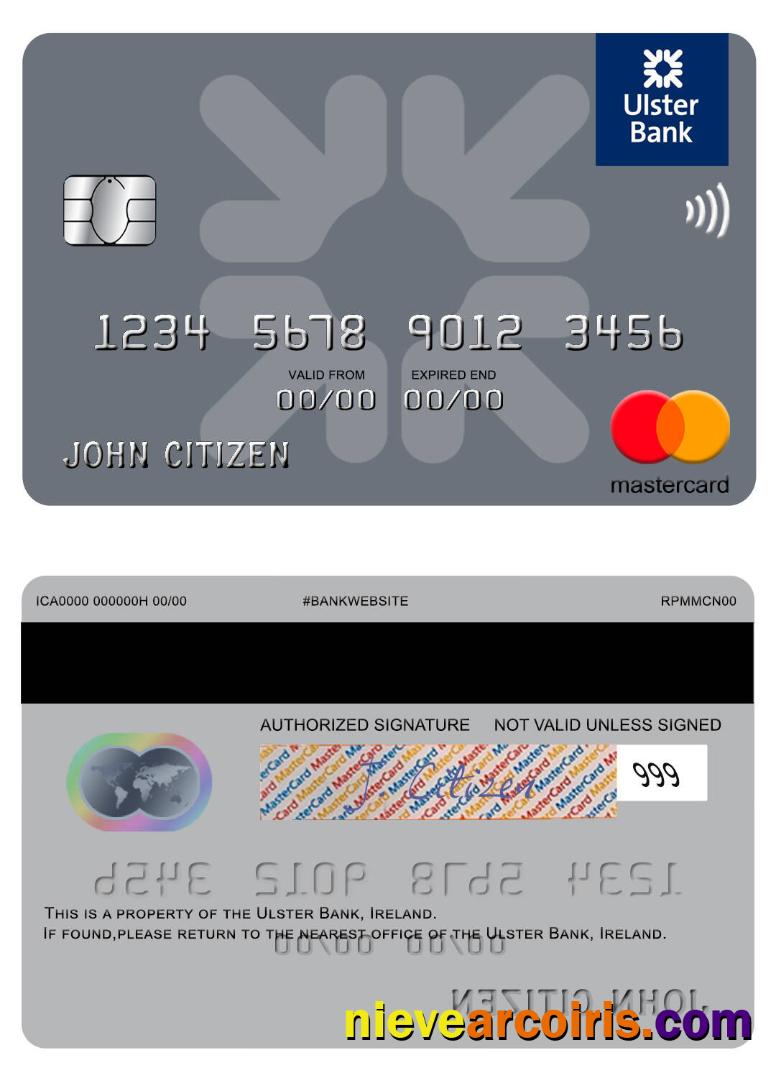 Ireland Ulster Bank Ireland mastercard